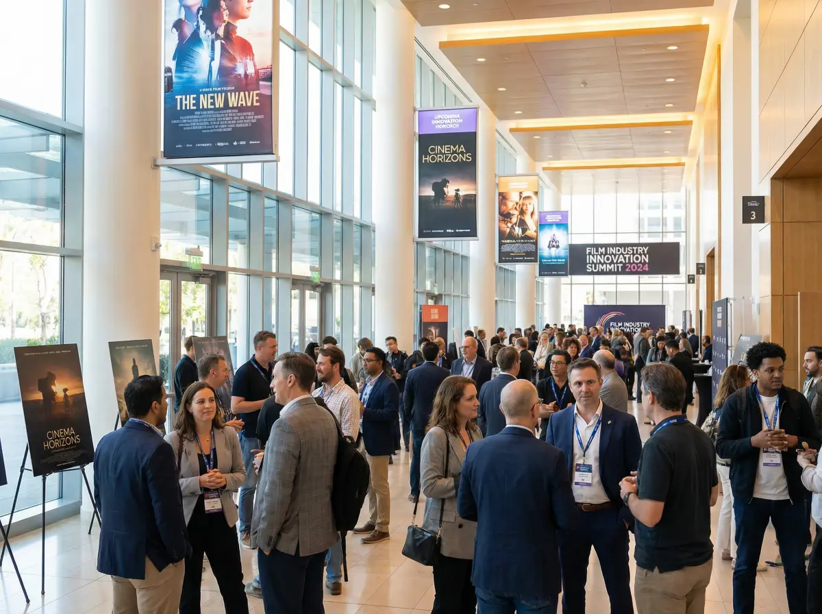 影视行业峰会现场，专业人士交流 小马拉大车 信息